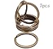 Shapenty 1.2 Inch Antique Bronze Flat Split Key Chain Ring Connector Metal Keychain Keyring Clip Loop Holder (Bronze Tone, 7PCS)