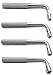 4 Pcs Tissue Punch 4mm, 5mm, 6mm, 8mm Offset/Curved Dental Implant Superior Instruments