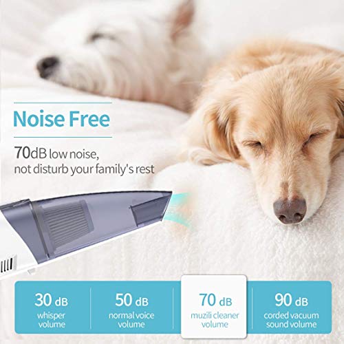 Cordless Vacuum Cleaner, Muzili Upright Handheld 2-in-1 Vacuum with 120W Strong Suction, 2lbs Lightweight, Low Noise for Carpet, Hard Floor,Stairs, Cars, Pet Hairs