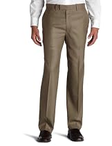 Perry Ellis Men's Portfolio Classic Fit Flat Front Folio Flex Waistband Sharkskin Pant,Rock Taupe,30x30