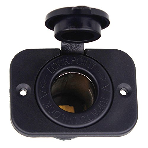 BreaDeep Cigarette Lighter Socket 12V-24V DC Waterproof Marine Grade Power Outlet for Motorcycle Car Boat ATV Rv