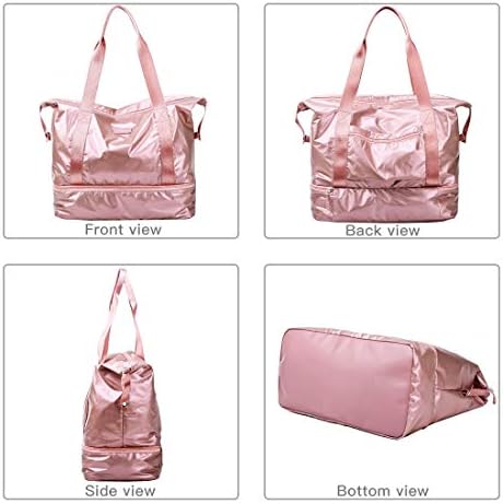 fancyfree Double Layers Bag, Large Travel Tote Bag with Bottom Shoes Compartment, Ideal Gym Duffle Bag for Women and Men 6 fancyfree Double Layers Bag, Large Travel Tote Bag with Bottom Shoes Compartment, Ideal Gym Duffle Bag for Women and Men