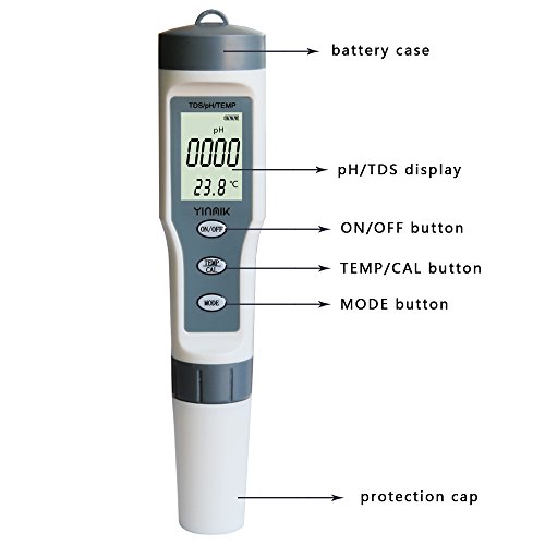 YINMIK PH, TDS, Temperature Meter for Water Testing, 3 in 1 (9001) - Thumbnail 2