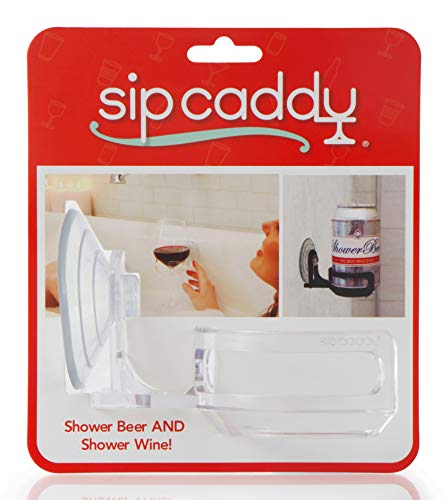 SipCaddy-Bath-Shower-Portable-Cupholder-Caddy-for-Beer-Wine-Suction-Cup-Drink-Shower-Beer-Holder-Clear