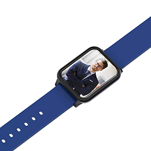 Sunward Bluetooth Waterproof Smart Watch Heart Rate Monitor Bracelet Wristband for iOS Android Activity Trackers Waterproof Step Calorie Counter Pedometer Band for Men Women (Blue) - Thumbnail 2