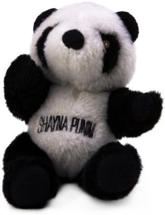 Copa Judaica Chewish Treat Shayna Punin Panda Plush Dog Toy with Squeaker, 6 by 7-Inch, Black and White