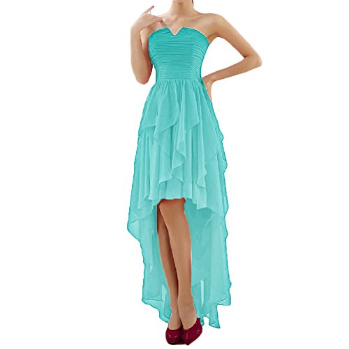 LMBRIDAL Women's Pleated Chiffon High 