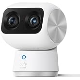 eufy Security 4K UHD Indoor Cam S350, Dual Cameras, 8× Zoom, 360° Pan & Tilt Security Cmera,AI Auto-Tracking,Baby/Pet/Nanny Camera, Human/Pet Detection, 2.4G/5G Wi-Fi