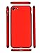 Omorro for iPhone 8 Plus/iPhone 7 Plus Case, 360 Full Edge Body Encase Plating Hard Bumper Frame Ultra Hybrid Cover with Tempered Glass, Fullbody New Cool Ultralight Slim Anti-Drop Case Red