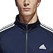 adidas Men's Essentials 3-Stripe Tricot Track Jacket, Collegiate Navy/White, Large