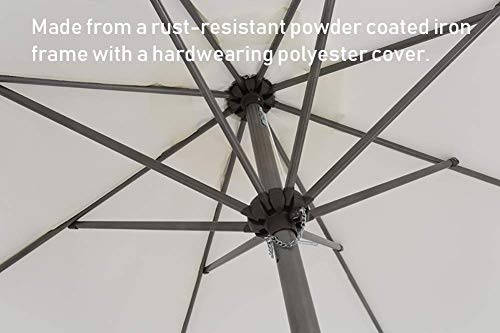 JNMDLAKO Tragbare Sonnenschirme 2.7M Gartenmöbel mit Windkurbel, Sonnenschutz Wasserdichter Regenschirm für… – Bild 7