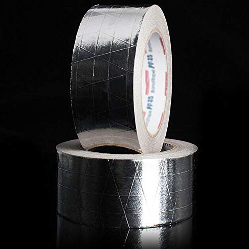 Westspark Fiber-Glass Reinforced Aluminum foil Tape, 2 inch 82ft Professional Grade Adhesive Silver Duct Tape Roll for Pipe Sealing, HVAC, Metal Repair, Patching Hot Cold Air Ducts, Heat Insulation - Thumbnail 2