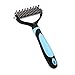 Hihamer Dematting Tool for Dogs - Double Sided Rake Comb Grooming Tools for Undercoat Removal - For All Pets With Medium and Long Hair