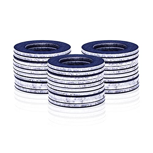 30 Pieces Aluminum Oil Drain Plug Washer Gaskets,90430-12031Crush Washer Oil Drain Plug Seals Rings Compatible with Toyota