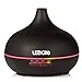 LEDGLE 300ml Aromatherapy Essential Oil Diffuser, Portable Imitation Ultrasonic Mist Humidifier with 7 Color LED Lights for Home Office Baby(Black)