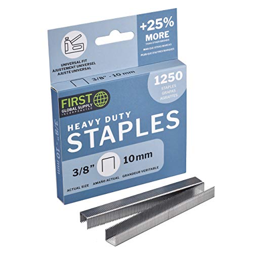 FGS Heavy Duty Staples 3/8" 10mm 1,250 Pack Universal Fit T50