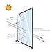 innoAura One Way Window Film- Anti UV Static Cling Window Film 100% Light Blocking for Privacy Removal Decorate Heat Control Glass Tint Home Office Windows.(23.6