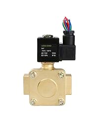 3/4" latón eléctrico válvula solenoide 110 VAC N.C. Aire Agua Combustible Viton 230psi