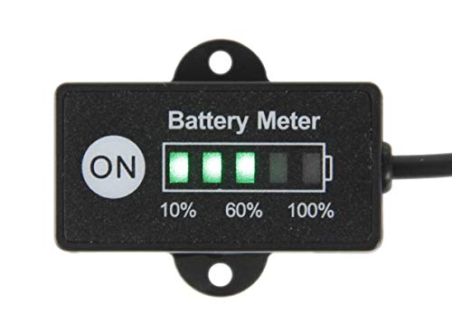 Jayron JR-BI005 Mini LED Battery Indicator Battery Fuel gauges for General 12V 24V Battery (LiCoO2 Battery)