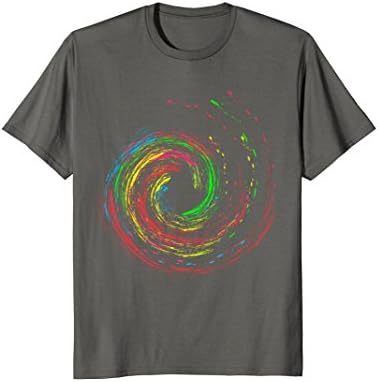 Mens Holi Festival T-Shirt Color Swirl Tee 3XL Asphalt