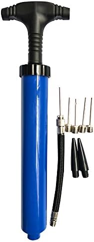 US Stock PEATAO 10" Portable Manual Dual Action Ball Pump for Basketball, Soccer, Volleyball, Rugby, Water Polo Ball & Other Inflatables Air Pump, Needles and Nozzles Included