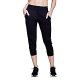 Matymats Women’s Yoga Active Harem Sweat Pants Lounge Jersey Pocket Jogger Capri