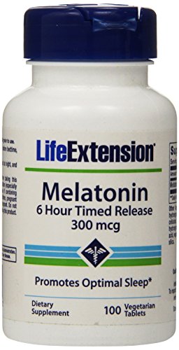 Life Extension Melatonin Time Released Vegetarian Tablets, 300 mcg, 100 Count
