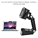 Sea Wit Webcam,USB 2.0 PC Web Camera with Built-in Microphone for Video Calling,Support Skype,Facebook etc - Black