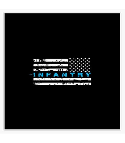 thumbnail image 2 of Distressed US Army Flag Infantry Sticker - Vinyl Decal For Cars & Laptops 2 of 12