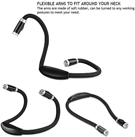 Reading Light for Books in Bed Neck Reading Lamp Hands Free 4 LED Beads, 3 Adjustable Brightness - Image 5
