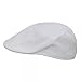 Mens Knitted Golf Gatsby Ascot Newsboy Hat Cap White