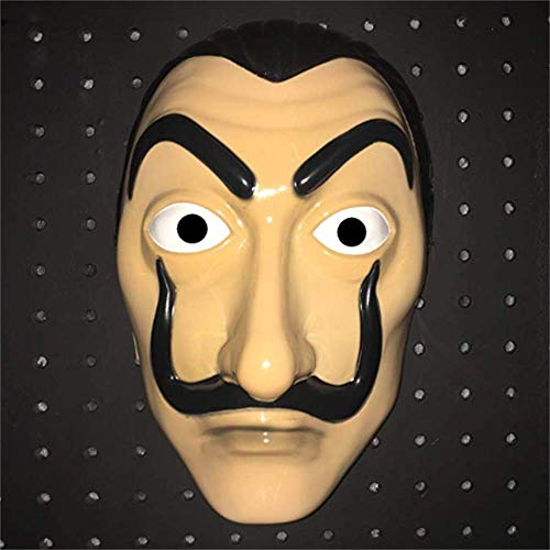 Unisex Dali mask Realistic Movie Prop Face Mask Money Heist mask Masks & Make Believe