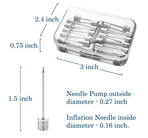 Ball Pump Needles for Sports Balls - Basketball Inflator Needle for Ball - Air Pump Needle for Soccer Rugby Football Volleyball Balls - Ball Pump Inflation Needle Pack of 30 Adapter with Storage Box