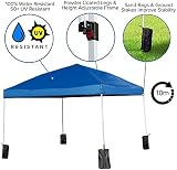 Flash Furniture 10x10 Blue Pop Up Canopy Tent with Sandbags & Wheeled Case view 7