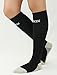 MDSOX Graduated Compression Socks for Men & Women 20-30 mmHg (Black, XL) Best Stockings for Nurses, Travel, Running, Maternity Pregnancy, Varicose Veins, Medical, Blood Circulation, Leg Recovery