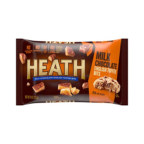 HEATH Milk Chocolate English Toffee Baking Bits, Bulk Gluten Free, 8 oz