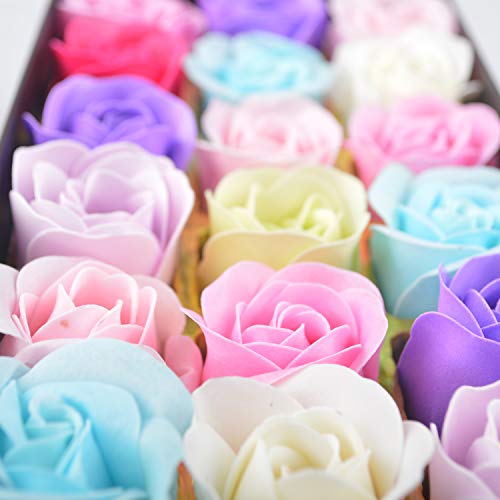 image for Turelifes 18pcs Soap Rose Flowers Artificial Flora Scented Bath Soap R