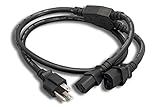 Cablelera AC Power Splitter Y Cable NEMA 5-15P 2X