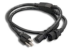 Cablelera AC Power Splitter Y Cable NEMA 5-15P 2X