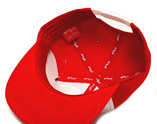 Fatal Fury Embroidered Flat Bill Unisex-Adult Trucker Hat -One-Size Red/White
