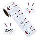 Chuangdi 200 Pieces Easter Bunny Stickers Emoji Bunny Face Stickers, Easter Stickers 1.5 Inch Adhesive Labels on 2 Rolls
