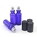 Mavogel 5ml Glass Roller Bottles--Set of 6 with With Metal Ball for Essential Oil, Aromatherapy, Perfumes and Lip Balms, Violet Colored