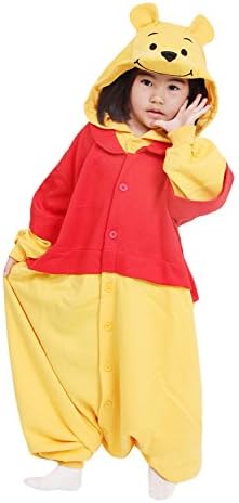 Sweetdress Unisex Children Animal Pyjamas Halloween Kids Cosplay Onesie (125, Winnie Pooh)