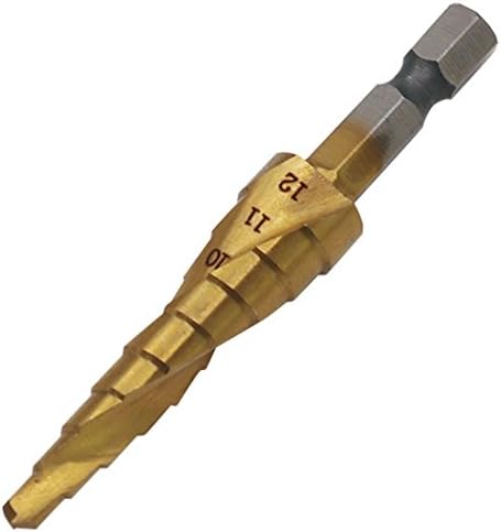 Tool Drill Bit, Mailat [ 4-12/20/32mm HSS ] Spiral Groove Center Solid { Carbide Titanium Step Cone } Drill Bit (L)