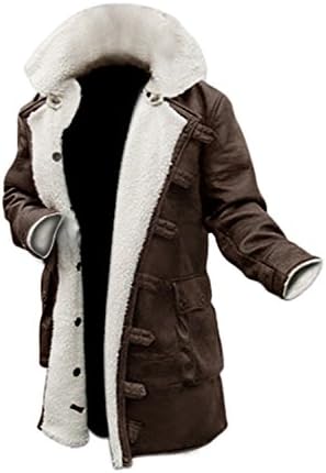 ABz LeathersMens Shearling Coat Brown Leather Swedish Bomber Jacket