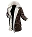 Men's Shearling Coat Black Leather Swedish Bomber Jacket | Bain PU Black, R2
