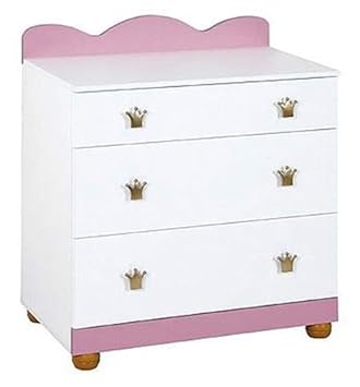 New Cot Bed Wardrobe Chest Of Drawer Pink Princess Baby Girl Kids