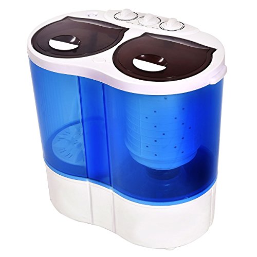 MD Group 15 lbs Portable Compact Twin Tub Mini Washing Machine