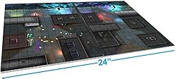 Loke Giant Book of Cyberpunk Battle Mats , Red