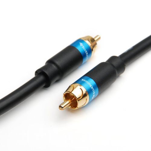 BlueRigger Subwoofer RCA to RCA Audio Cable (8FT, Dual Shielded with Gold Plated Connectors)